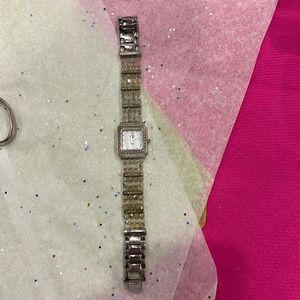 Anne Klein beaded and sparkly watch, feels like art deco, diamond Swiss.